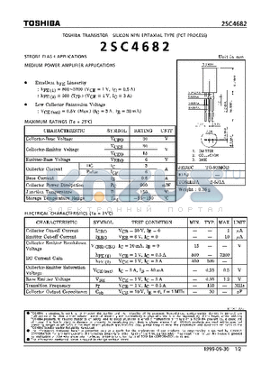 2SC4682 datasheet - NPN EPITAXIAL TYPE (STROBE FLASH, MEDIUM POWER AMPLIFIER APPLICATIONS)