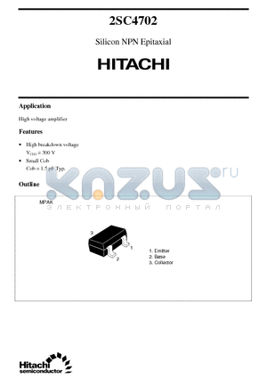 2SC4702 datasheet - Silicon NPN Epitaxial