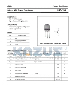 2SC4706 datasheet - Silicon NPN Power Transistors