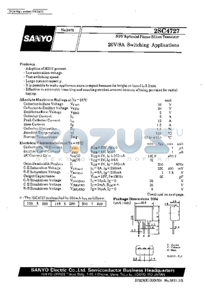 2SC4727 datasheet - 20V/8A Switching Applications