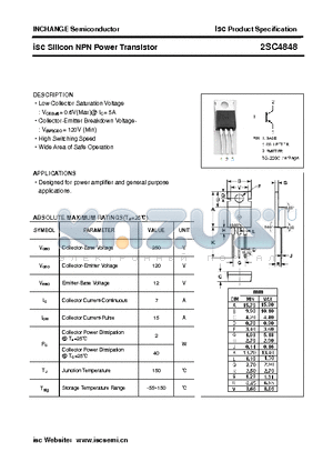 2SC4848 datasheet - isc Silicon NPN Power Transistor