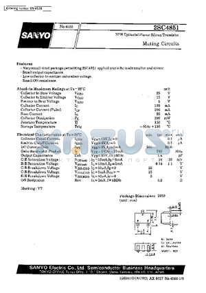 2SC4851 datasheet - Muting Circuits