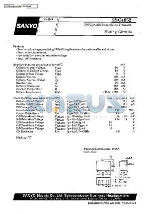 2SC4852 datasheet - Muting Circuits