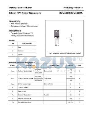 2SC4883A datasheet - Silicon NPN Power Transistors