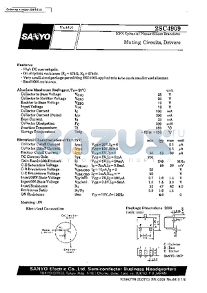 2SC4909 datasheet - Muting Circuits, Drivers