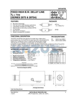 2075 datasheet - data delay devices