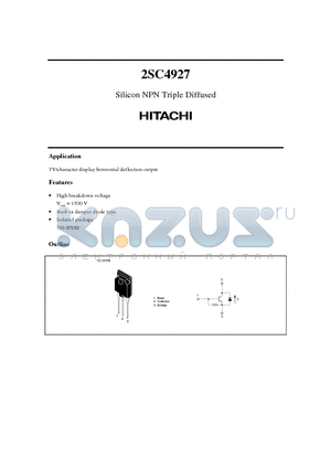 2SC4927 datasheet - Silicon NPN Triple Diffused