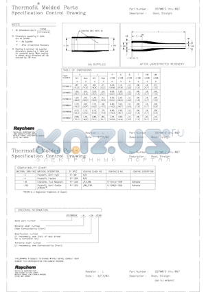 207W623 datasheet - THERMOIFT MOLDID PARTS SPECIFICATION CONTROL DRAWING