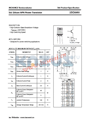 2SC4960 datasheet - isc Silicon NPN Power Transistor