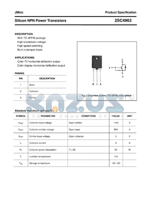 2SC4963 datasheet - Silicon NPN Power Transistors