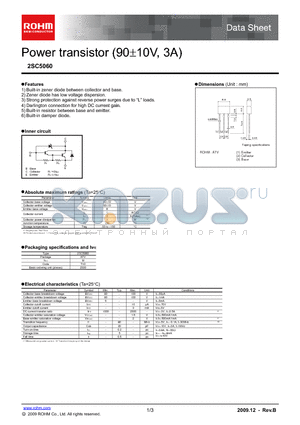 2SC5060 datasheet - Power transistor (90-10V, 3A)