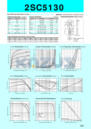 2SC5130 datasheet - Silicon NPN Triple Diffused Planar Transistor(Switching Regulator and General Purpose)