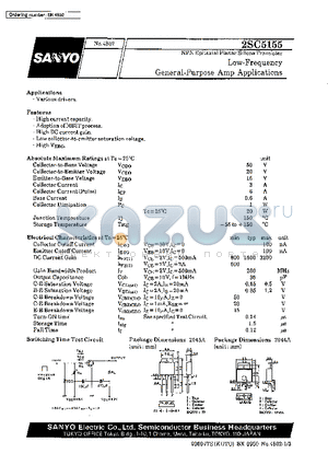 2SC5155 datasheet - Low-Frequency General-Purpose Amp Applications