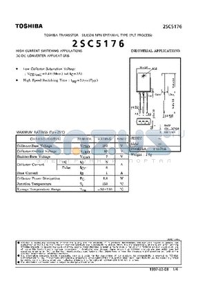 2SC5176 datasheet - NPN EPITAXIAL TYPE (HIGH CURRENT SWITCHING, DC-DC CONVERTER APPLICATIONS)