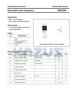 2SC5239 datasheet - Silicon NPN Power Transistors