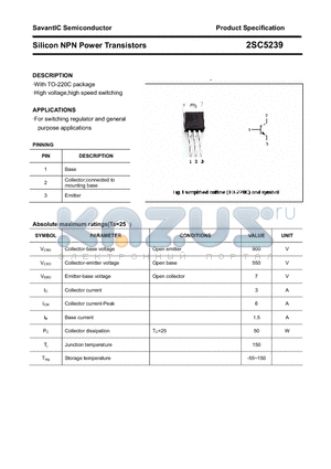 2SC5239 datasheet - Silicon NPN Power Transistors