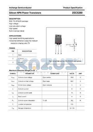 2SC5280 datasheet - Silicon NPN Power Transistors