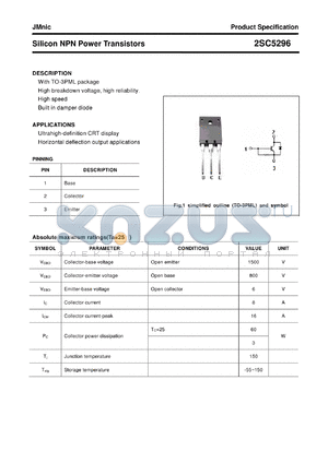 2SC5296 datasheet - Silicon NPN Power Transistors