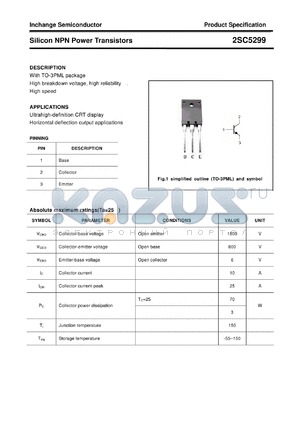 2SC5299 datasheet - Silicon NPN Power Transistors