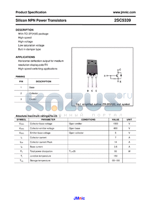 2SC5339 datasheet - Silicon NPN Power Transistors