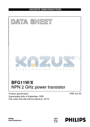 BFG11W datasheet - NPN 2 GHz power transistor