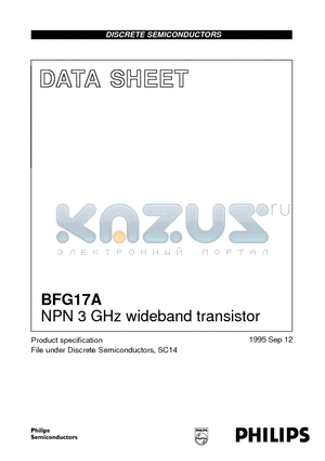 BFG17A datasheet - NPN 3 GHz wideband transistor