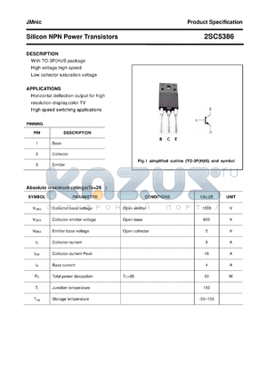 2SC5386 datasheet - Silicon NPN Power Transistors