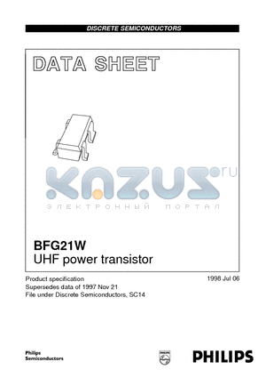 BFG21W datasheet - UHF power transistor