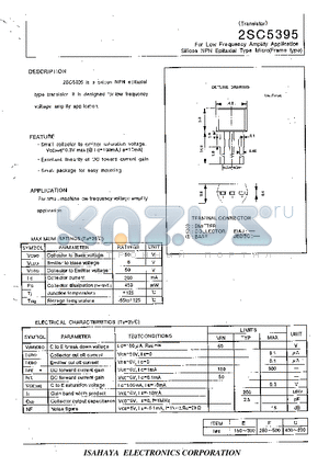 2SC5395 datasheet - SILICON NPN EPITAXIAL TYPE TRANSISTOR