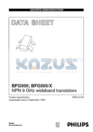 BFG505 datasheet - NPN 9 GHz wideband transistors