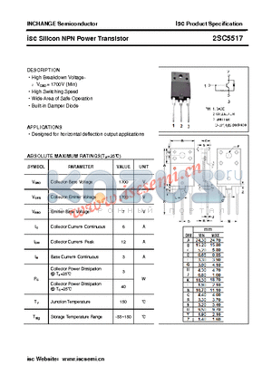 2SC5517 datasheet - isc Silicon NPN Power Transistor