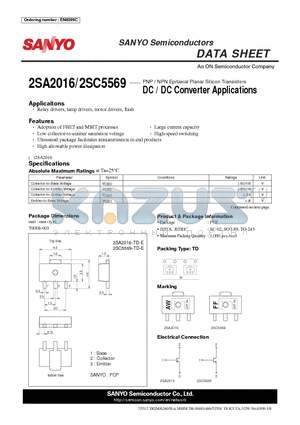 2SC5569 datasheet - DC / DC Converter Applications