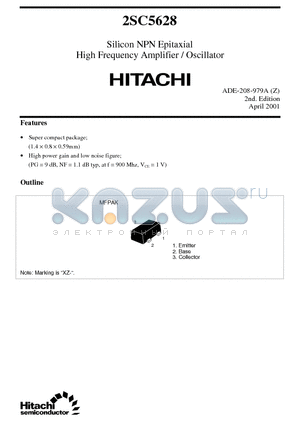 2SC5628 datasheet - Silicon NPN Epitaxial High Frequency Amplifier / Oscillator