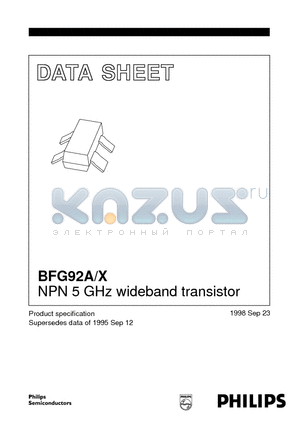 BFG92AX datasheet - NPN 5 GHz wideband transistor