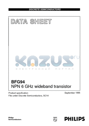 BFG94 datasheet - NPN 6 GHz wideband transistor