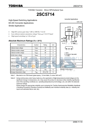 2SC5714_06 datasheet - Silicon NPN Epitaxial Type