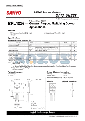 BFL4026 datasheet - General-Purpose Switching Device Applications