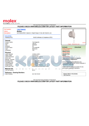 BFL6 datasheet - Aero-Motive BFL Balancer, Weight Range 3-6 lbs with Ratchet Lock