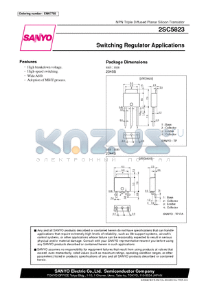 2SC5823 datasheet - Switching Regulator Applications