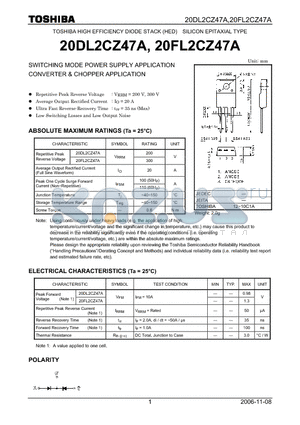 20DL2CZ47A_06 datasheet - SWITCHING MODE POWER SUPPLY APPLICATION