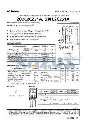 20DL2CZ51A datasheet - DIODE (SWITCHING TYPE POWER SUPPLY APPLICATION)