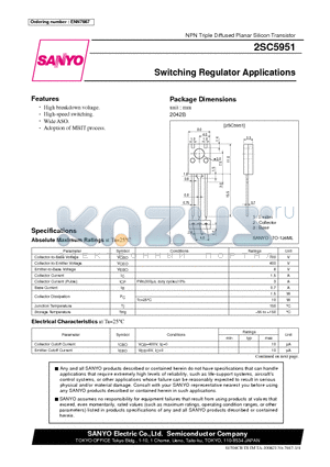 2SC5951 datasheet - Switching Regulator Applications