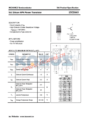 2SC5993 datasheet - isc Silicon NPN Power Transistor