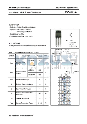 2SC6011 datasheet - isc Silicon NPN Power Transistor
