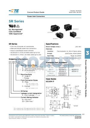 20ESRMC2 datasheet - Power Inlet Connectors