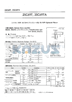 2SC697A datasheet - Si NPN Epitaxial Planar