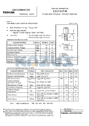 2SC732TM datasheet - NPN EPITAXIAL TYPE (LOW NOISE AUDIO AMPLIFIER APPLICATIONS)