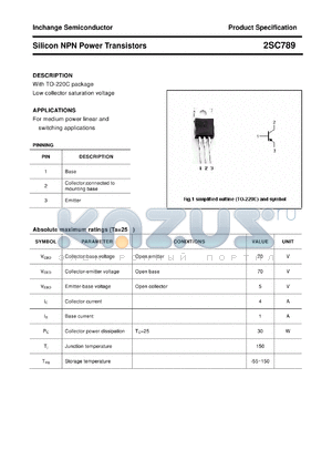 2SC789 datasheet - Silicon NPN Power Transistors