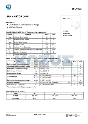 2SD0602 datasheet - TRANSISTOR (NPN)