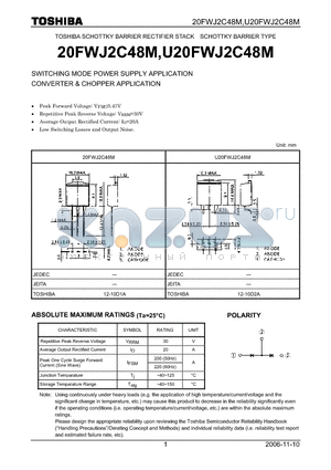 20FWJ2C48M datasheet - SWITCHING MODE POWER SUPPLY APPLICATION